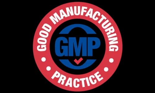 GMP certified supplement manufacturing quality badge