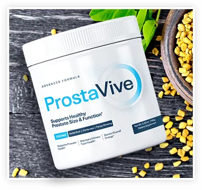 ProstaVive supplement container for prostate health support